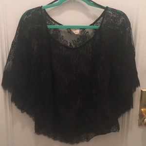 Black lace blouse